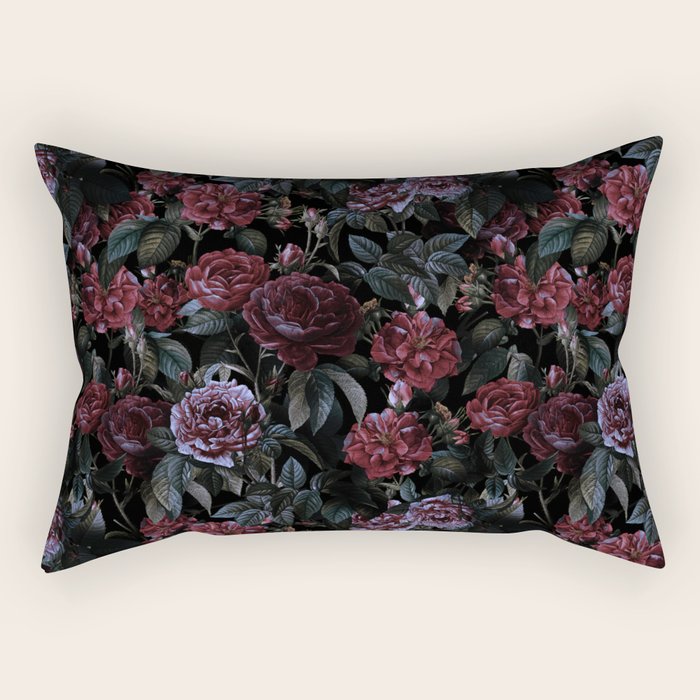 Roses Moon Garden Rectangular Pillow Gallery Image 2