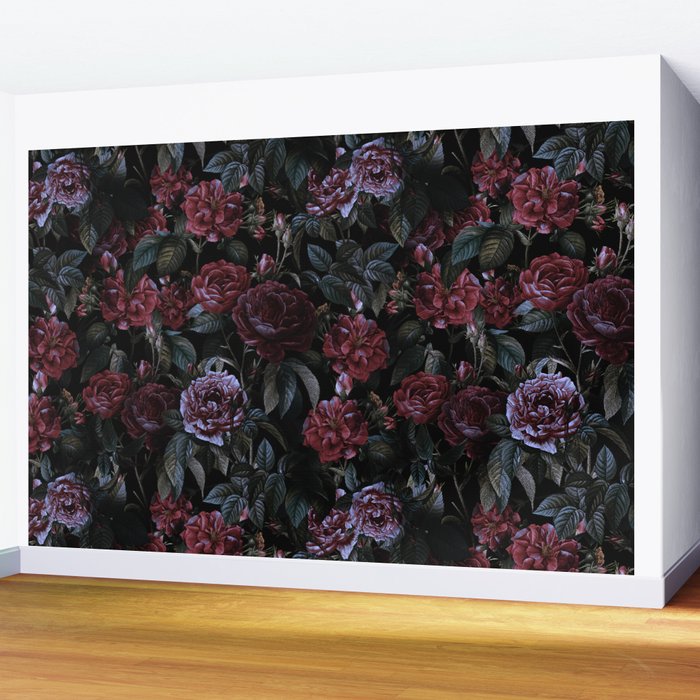 Roses Moon Garden Wall Mural Gallery Image 2