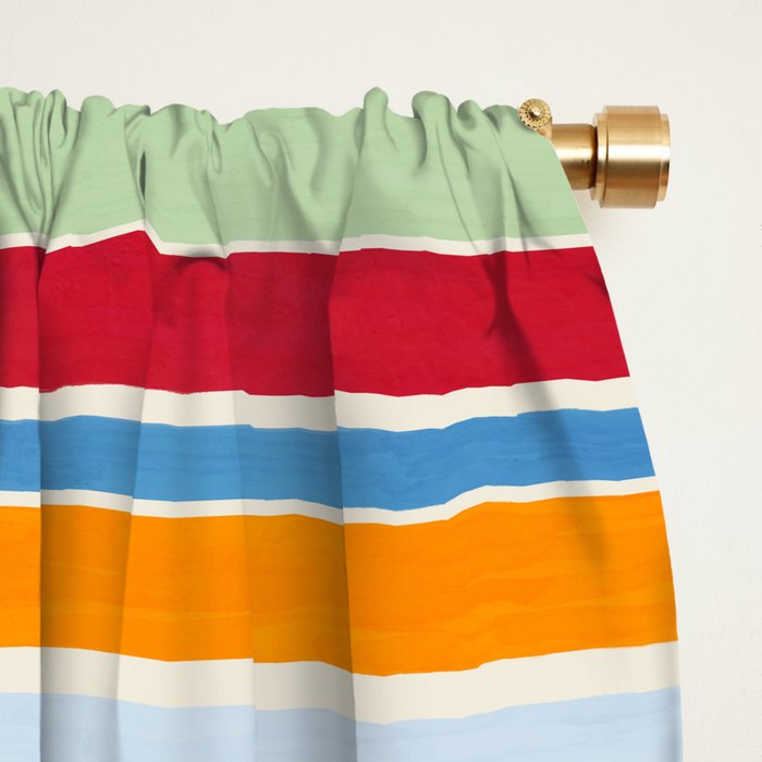 Modern Craft Spring - Roman Stripes Window Curtain Gallery Image 2