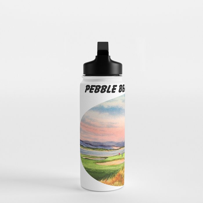 Pebble Beach Golf Course Hole 7 Water Bottle Gallery Image 3