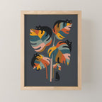 Cat and Plant 11 (Black Cats) Mini Art Print Gallery Image 1