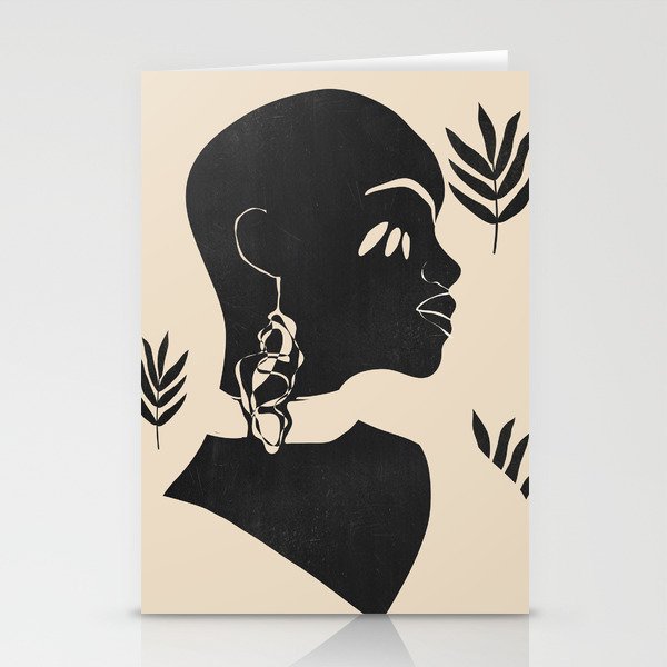 Tropical Girl /Abstract Minimal Stationery Card Gallery Image 2