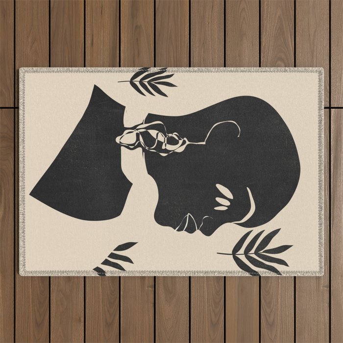 Tropical Girl /Abstract Minimal Outdoor Rug Gallery Image 1