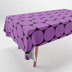 Halloween Mod Dots Pattern in Purple and Black Tablecloth Gallery Image 1