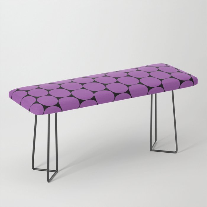Halloween Mod Dots Pattern in Purple and Black Bench Gallery Image 1
