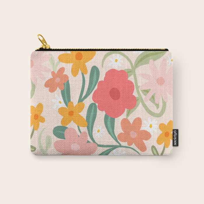 Bold Flowers Carry All Pouch Gallery Image 1