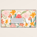 Bold Flowers Desk Mat Gallery Image 1