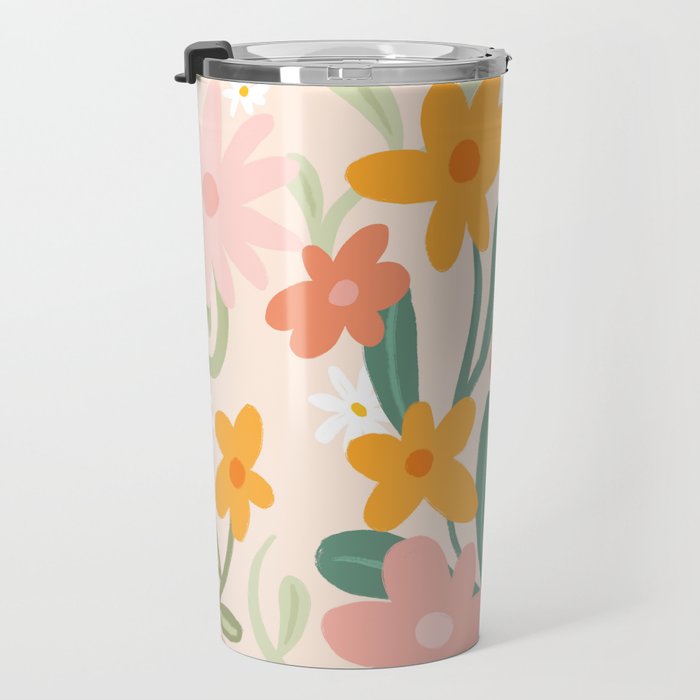 Bold Flowers Travel Mug Gallery Image 3