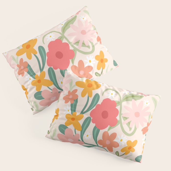 Bold Flowers Pillow Sham Gallery Image 3