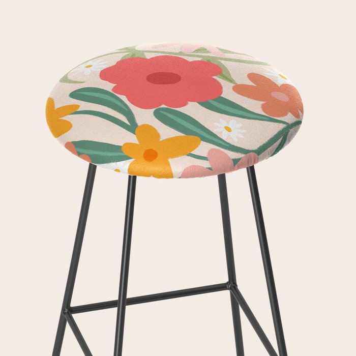 Bold Flowers Stool Gallery Image 2