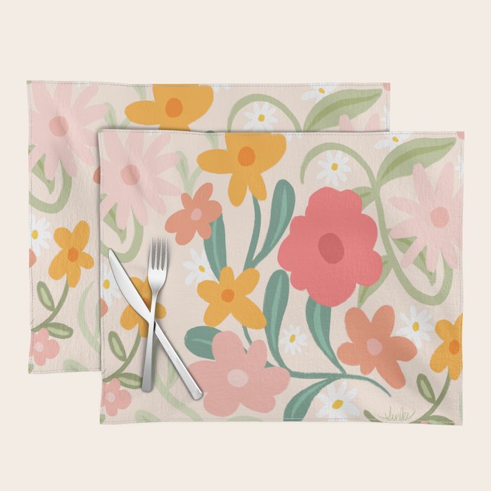 Bold Flowers Placemat Gallery Image 1