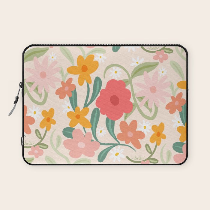 Bold Flowers Laptop Sleeve Gallery Image 1