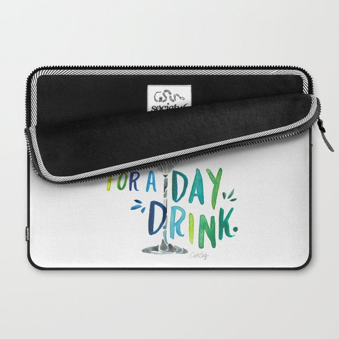What a Day for a Day Drink - Blue & Green Palette Laptop Sleeve Gallery Image 2