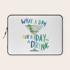 What a Day for a Day Drink - Blue & Green Palette Laptop Sleeve Gallery Image 1