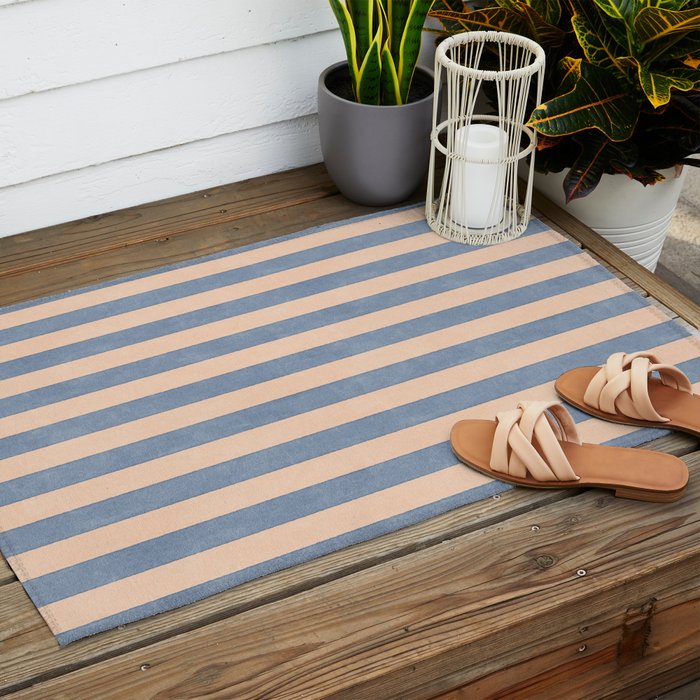 STRIPES 001 I - Stone Outdoor Rug Gallery Image 2