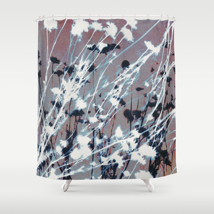 Magic in the Ordinary #12 / Grey & Red Shower Curtain Gallery Image 1