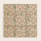 Vintage Bohemian Floral in Pink Wood Wall Art Gallery Image 1