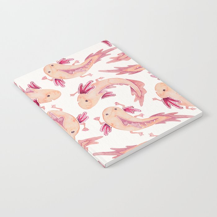 Mexican Axolotls Watercolor Notebook Gallery Image 2