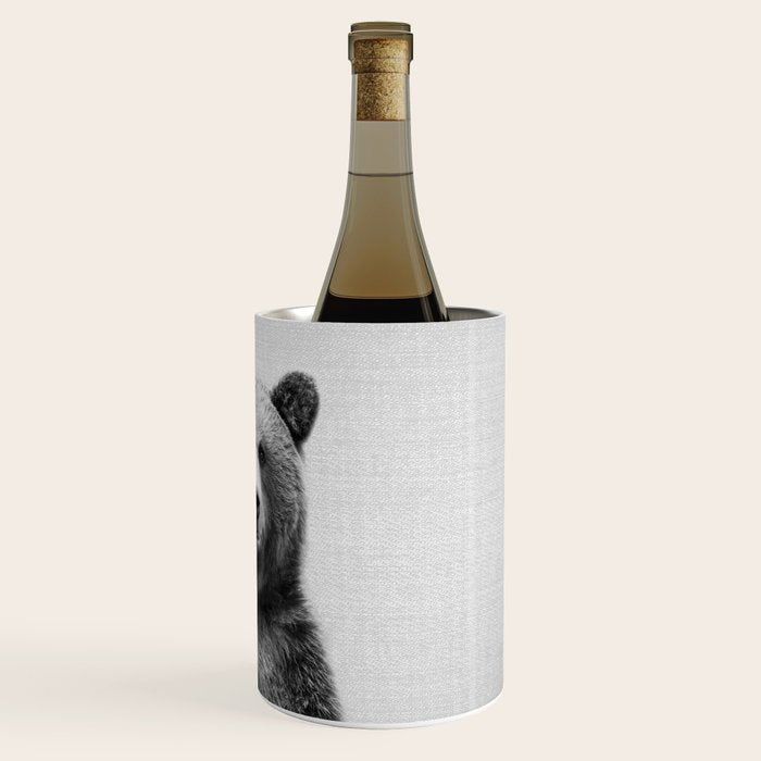 Grizzly Bear - Black & White Wine Chiller Gallery Image 3