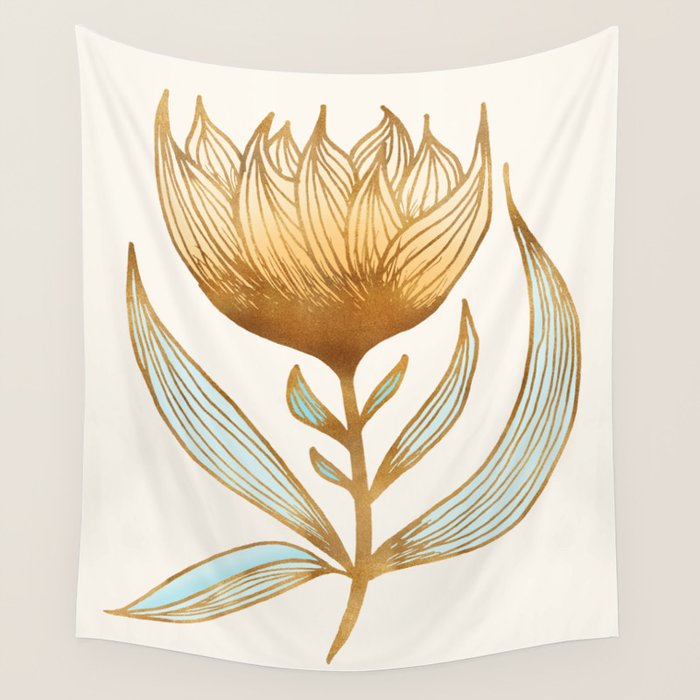 Bohemian Sunflower Wall Tapestry Gallery Image 4