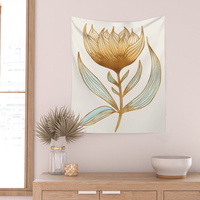 Bohemian Sunflower Wall Tapestry Gallery Image 2
