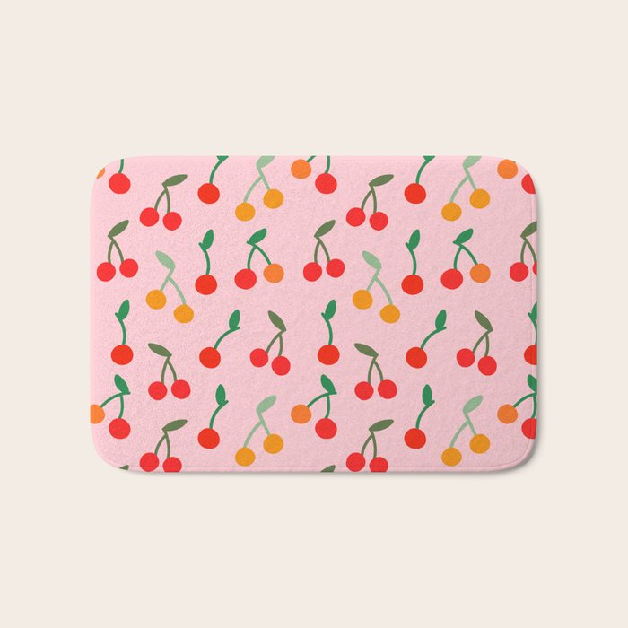 Cherry pattern Bath Mat Gallery Image 1
