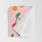 Cherry pattern Throw Blanket Gallery Image 3