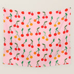 Cherry pattern Wall Tapestry Gallery Image 4