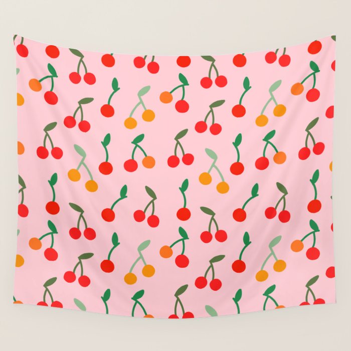 Cherry pattern Wall Tapestry Gallery Image 4