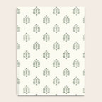 block print palm in sage on cream Notebook Gallery Image 4