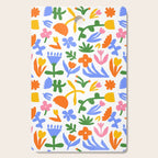 Colorful abstract flower art pattern Cutting Board Gallery Image 1