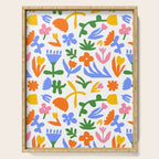 Colorful abstract flower art pattern Serving Tray Gallery Image 1