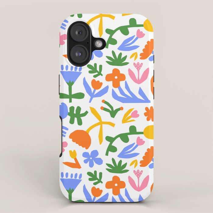 Colorful abstract flower art pattern iPhone Case Gallery Image 1