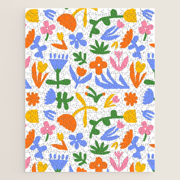 Colorful abstract flower art pattern Jigsaw Puzzle Gallery Image 1