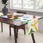 Colorful abstract flower art pattern Table Runner Gallery Image 2