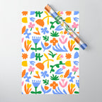 Colorful abstract flower art pattern Wrapping Paper Gallery Image 1