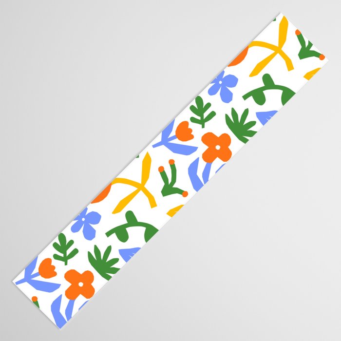 Colorful abstract flower art pattern Table Runner Gallery Image 3