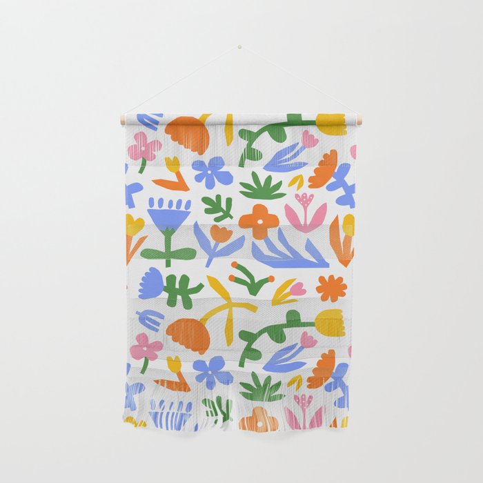Colorful abstract flower art pattern Wall Hanging Gallery Image 1