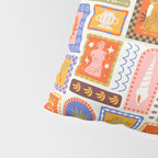 Vintage tropical summer patchwork tapestry pattern Pillow Sham Gallery Image 4