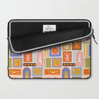 Vintage tropical summer patchwork tapestry pattern Laptop Sleeve Gallery Image 2