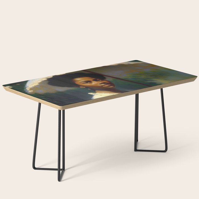 African American Woman with a Parasol still life Impressionism portrait painting Coffee Table Gallery Image 1