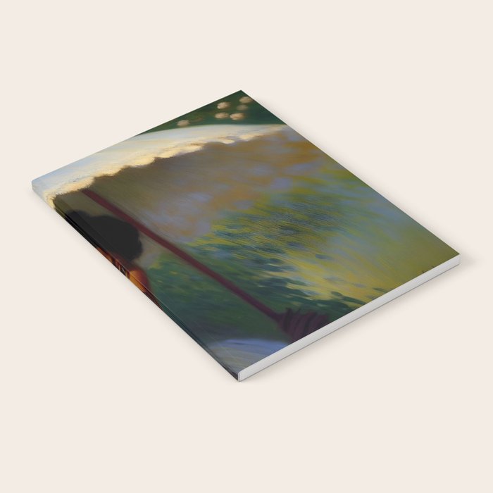 African American Woman with a Parasol still life Impressionism portrait painting Notebook Gallery Image 1