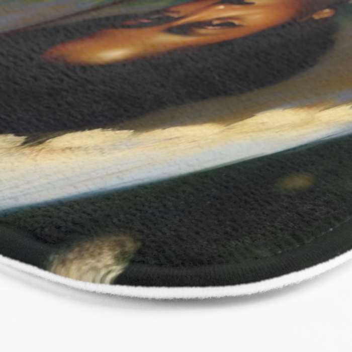 African American Woman with a Parasol still life Impressionism portrait painting Bath Mat Gallery Image 3