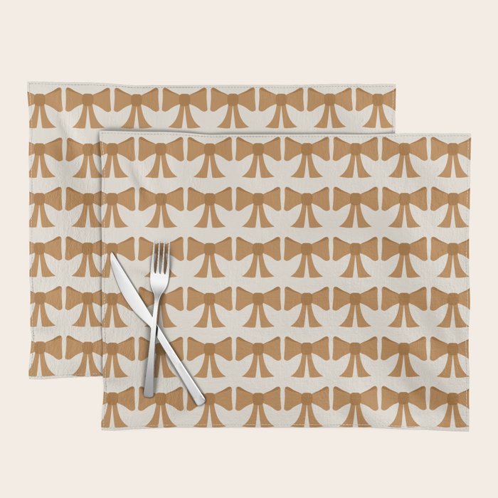 Vintage Bows VI Orange Placemat Gallery Image 1