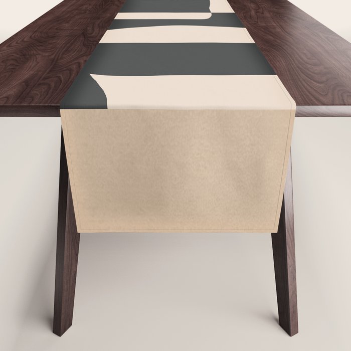 Modern Abstract Minimal Art 3 Table Runner Gallery Image 1