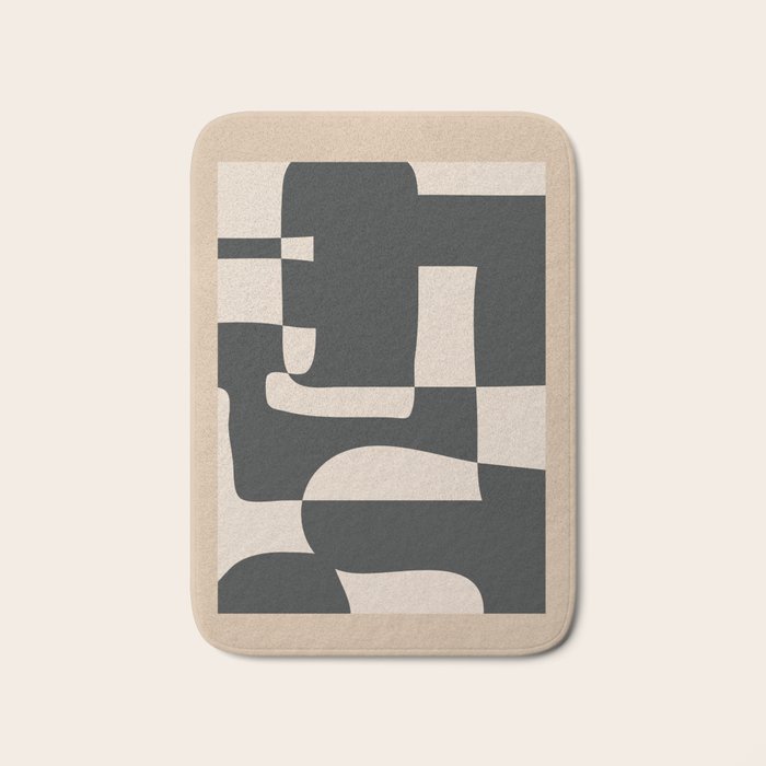 Modern Abstract Minimal Art 3 Bath Mat Gallery Image 1
