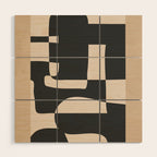 Modern Abstract Minimal Art 3 Wood Wall Art Gallery Image 1