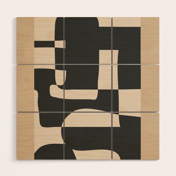 Modern Abstract Minimal Art 3 Wood Wall Art Gallery Image 1