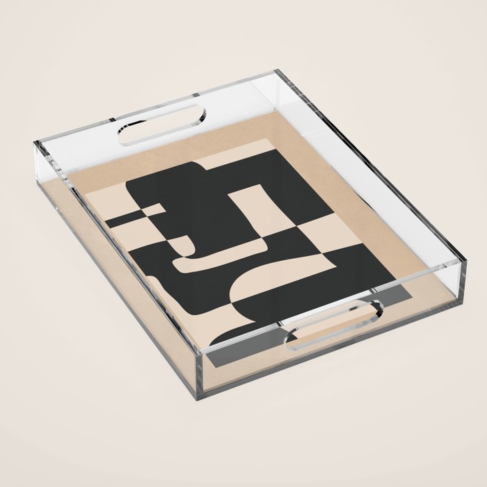 Modern Abstract Minimal Art 3 Acrylic Tray Gallery Image 1