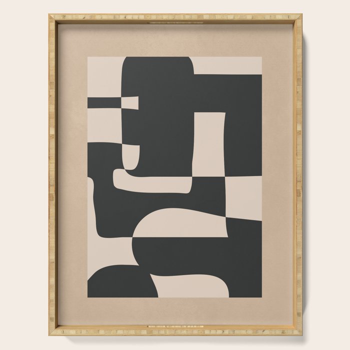 Modern Abstract Minimal Art 3 Serving Tray Gallery Image 1